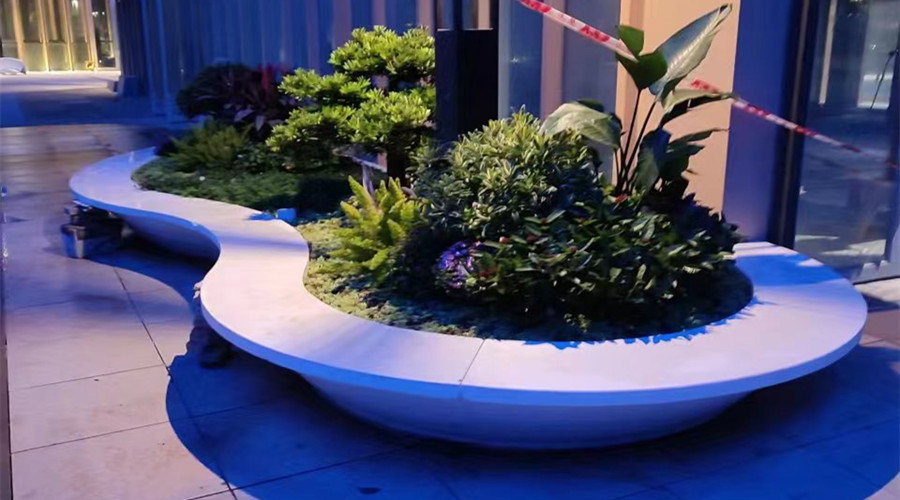 浙江寧波姚江騎行道GRC坐凳-飾紀上品GRC工程案例