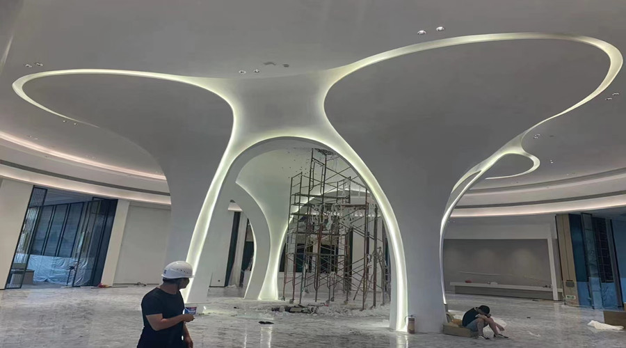 GRG構(gòu)件安裝完工效果 GRG構(gòu)件安裝完工效果